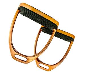 Nouvelle arrivée compétition saut à cheval étriers aluminium léger poignée de sécurité équestre usine OEM approvisionnement - Product Image 3