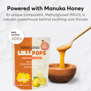 Vente en gros <span class=keywords><strong>de</strong></span> sucettes au miel <span class=keywords><strong>de</strong></span> Manuka pour la santé, saveur <span class=keywords><strong>de</strong></span> fruits sucrés à la <span class=keywords><strong>propolis</strong></span>, apaise la gorge, soutient la santé intestinale, 24 sucettes - Product Image 4