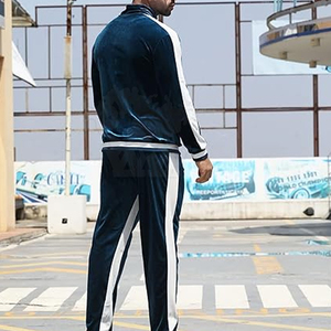Wears World OEM Wholesale <b>Men's</b> High Quality Training <b>Velvet</b> Tracksuit 100% Cotton Winter Breathable & Waterproof Long Sleeves - Product Image 5