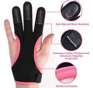 Guantes de Tiro con Arco de Tres Dedos para Hombres, Mujeres, Adolescentes y Adultos, Guantes para Principiantes para Práctica de Tiro con Arco - Product Image 3