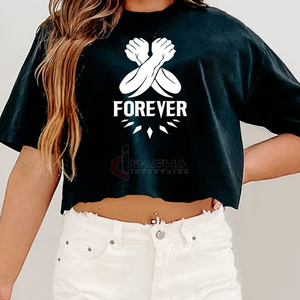 OEM personnalisé femmes été haut court coupe ample cou rayure pull tricoté diamant lettre décorations à la mode Flex tricots - Product Image 4