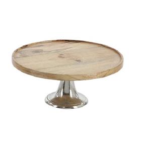 Hot Selling Decorative Golden Finishing Base Metal <b>Cake</b> Stands With Marble Round Top Metal <b>Cake</b> <b>Server</b> Stand Table Top Decor - Product Image 6
