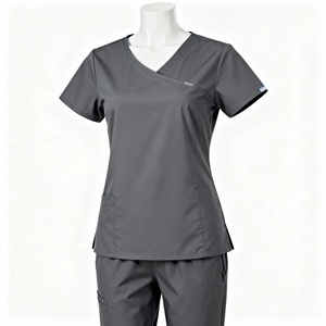 Personalizado mejor calidad femenino estiramiento médico enfermería Scrub Set mujeres Hospital uniformes adultos médico poliéster rayón Spandex - Product Image 4