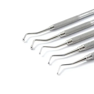 Curetas Gracey de acero inoxidable de buena calidad 1/2, mango hueco Periodontal Dental, instrumentos de doble extremo, escalador de sonda dental - Product Image 5