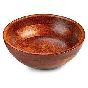 Cuenco de madera de acacia Natural de calidad superior de Navidad Cuenco de madera hecho a mano con estilo para restaurantes y comedor en casa - Product Image 4