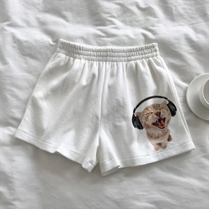 กางเกงขาสั้นระบายอากาศพิมพ์ลายของ3D สำหรับผู้หญิงกางเกงขาสั้นผ้าฝ้าย100% กางเกงขาสั้นฤดูร้อนออกแบบได้ตามต้องการ - Product Image 4