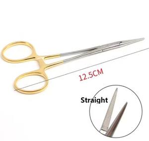 Pinzas Hemostáticas Profesionales, Pinzas para Arterias Mosquito, Curvas y Rectas, Dentadas, de Acero Inoxidable - Product Image 2