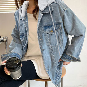 Top Tendance Produit Léger Femmes Plain Dyed Denim Vestes À Séchage Rapide Femmes Solide Couleur Denim Vestes à Vendre - Product Image 5
