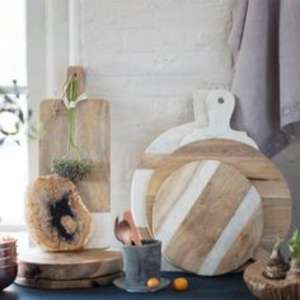 Juego de tabla de cortar de mármol y madera de lujo que combina durabilidad de estilo y funcionalidad para todas sus necesidades culinarias - Product Image 1