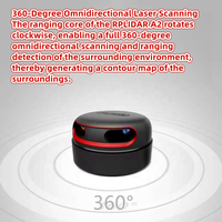 Capteur LiDAR 2D SLAMTEC RPLIDAR A2M12 à 360 degrés, portée de 12 m, scanner laser pour la navigation des robots AGV AMR et la cartographie SLAM