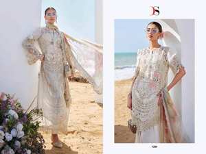 Collection Salwar Kameez en coton de qualité supérieure avec auto-broderie et patchs Vêtements de fête vêtements indiens et pakistanais - Product Image 6