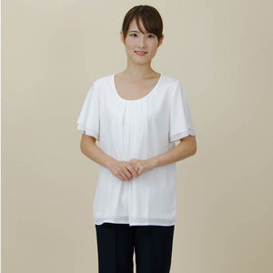 เสื้อเบลาส์ M White T รุ่น WP324-7 แขนระบายสไตล์วินเทจ ทรงเข้ารูป สไตล์ลำลอง แขนสั้นครึ่งแขน ผ้าฝ้าย สำหรับฤดูร้อน ฤดูใบไม้ร่วง ฤดูใบไม้ผลิ - Product Image 5