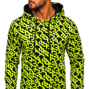 เสื้อฮู้ดผู้ชายปรับแต่งได้มีฮู้ดพิมพ์ซับลิเมชันดีไซน์ตามสั่ง88% โพลีเอสเตอร์12% อีลาสเทน - Product Image 2