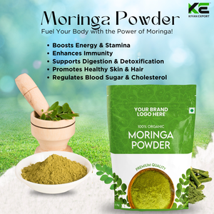 Potente fuente natural de vitaminas, minerales y antioxidantes Procedente de hojas de Moringa cosechadas en la naturaleza de primera calidad Polvo de Moringa - Product Image 2
