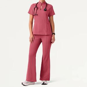 Ensembles d'uniformes médicaux pour femmes personnalisés col montant fermeture crochet tissu tissé de haute qualité pour soins infirmiers et chirurgie OEM logo personnalisé - Product Image 1