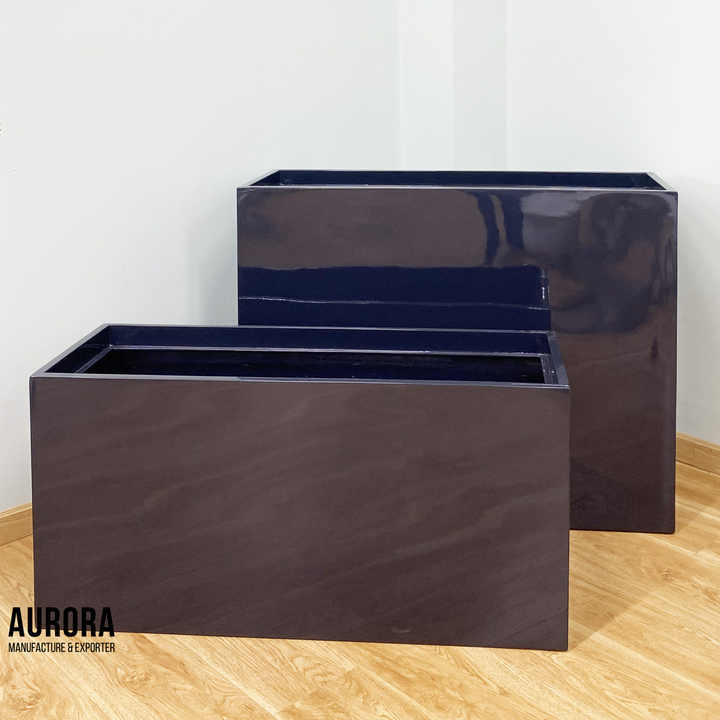 Large Rectangular Plant Pot Big Fiberglass Garden Pots for Plant ...