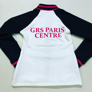 Chaquetas de Artes Escénicas de baile para niñas, chaqueta con cremallera de práctica de calentamiento de spandex, chaqueta cálida de competición, disfraz de animadora superior - Product Image 2