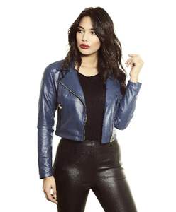 Vente en gros Veste de moto en cuir véritable pour femmes, couleur et logo personnalisables et respirants imprimés - Product Image 2