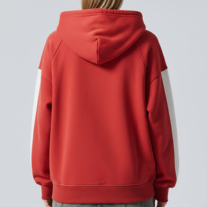 เสื้อฮู้ดดี้ผู้หญิงแขนยาวผ้าฟลีซคอตตอน 100% ทรงโอเวอร์ไซส์ แบบเรียบ ไม่มีลาย  รับสกรีนโลโก้ ออกแบบโดยผู้ผลิตชาวปากีสถาน ขายส่ง - Product Image 6