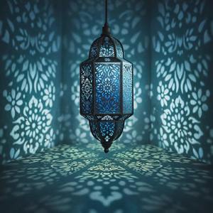 Farol Colgante de Vidrio Azul, Ideal para Decoración de Interiores y Exteriores, Hogar, Sala de Estar, Jardín, Balcón, Entrada y Estudio, Procedente de la India - Product Image 6