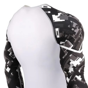 Mejor fabricación Precio barato Tamaño adulto Hombres Rash Guard Poliéster/Nylon Transpirable Secado rápido Ecológico Venta - Product Image 5