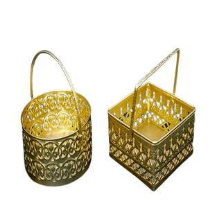 Cesto de Metal hecho a mano cestas logotipo personalizado impresión Adorable contenedores de almacenamiento moderno diseñador personalizado Vintage - Product Image 3