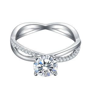 Anillo de compromiso de diamantes cultivados en laboratorio redondo Floral certificado IGI para mujer, anillo de bodas de diamantes Marquesa de oro sólido de 14K para mujer - Product Image 3