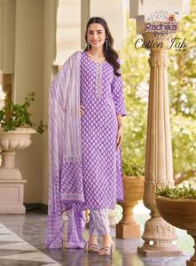 Fondo Kurti bordado de algodón Premium con colección de ropa de fiesta india y paquistaní Dupatta disponible a precios mayoristas - Product Image 3