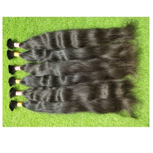 Extensión de cabello humano Remy de templo indio crudo de alta calidad Paquete de 1kg sin procesar en estilo ondulado - Product Image 1