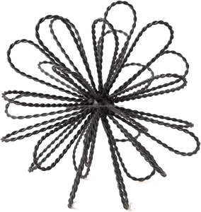 Starburst décoratif en fer forgé enduit de poudre noire pour les designers d'intérieur et les grossistes en décoration - Product Image 6