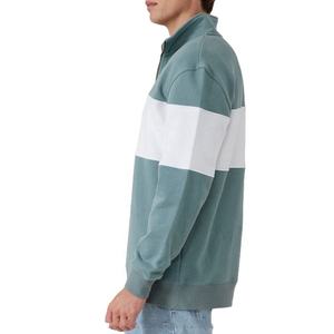 Sweat-shirt à fermeture éclair 100% en coton éponge française 1/4 pour hommes et femmes Sweat-shirt d'automne brodé avec logo personnalisé et poids lourd - Product Image 2