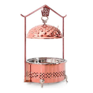 Nueva llegada elegante de acero inoxidable atractivo redondo Chaffer Chafing Dish Buffet calentador de alimentos pantalla para catering de boda - Product Image 4