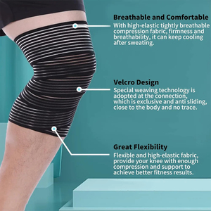 Gym Weightlifting Power Lifting Heavy Duty <b>Knee</b> Wraps <b>Neoprene</b> Breathable Compression High Quality Professional Protection - Product Image 6