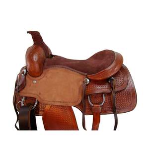 Selle de dressage western personnalisée 2025, durable, confortable, en cuir véritable brun foncé, logo personnalisé pour cheval - Product Image 6