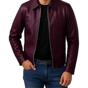 เสื้อผู้ชายฤดูหนาวลำลอง ผ้าผสมคอตตอน ระบายอากาศได้ดี เป็นมิตรกับสิ่งแวดล้อม ทรงปกติ แขนยาว ปรับแต่งได้ ด้านหน้าสไตล์นักขี่มอเตอร์ไซค์ - Product Image 3