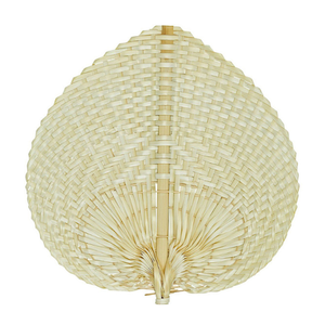 Éventail à main en forme de feuille de bambou naturel écologique fait à la main au Vietnam pour une cérémonie de mariage rustique et un cadeau de fête - Product Image 3