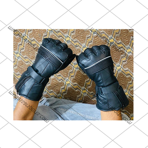 Guantes de Motocicleta de Invierno de Cuero Mudassar Sports Adventure, con Pantalla Táctil, Impermeables, Autocalentables, con Agarre y Cierre de Velcro - Product Image 4
