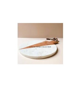 Tabla de cortar de mármol y madera de alta calidad con un diseño reversible que ofrece dos superficies duraderas para una preparación versátil de alimentos - Product Image 5