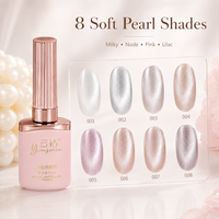 Yunzuan 8 Couleurs Vernis Gel Magnétique Effet Œil de Chat Nacré Doux UV LED Soak Off Pailleté OEM ODM