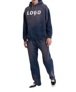 Movatextile ชุดวอร์มผ้าฝ้ายหนา2ชิ้นของผู้ชายทรงหลวมโลโก้ออกแบบได้ตามต้องการ - Product Image 2