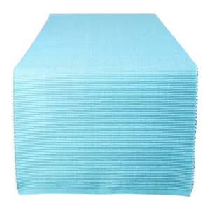 Napperon de table côtelé 100% coton coureur luxe moderne solide motif carré napperons en lin pour la maison hôtels mariages-tissé - Product Image 1