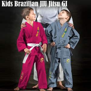 Niños ligero BJJ Gi brasileño Jiu Jitsu traje para niños algodón duradero entrenamiento Kimono artes marciales uniforme OEM al por mayor - Product Image 4