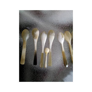 Cuchara de cubiertos de cuerno de búfalo de la mejor calidad, diseño pequeño y bonito para té, Color Natural pulido para uso doméstico, precio al por mayor - Product Image 5