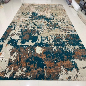 Brillante suave 3D corte alto bajo seda moderno hogar Interior Oficina personalizado hecho a medida anudado a mano Indo nepalí tibetano 100 nudos alfombra - Product Image 2