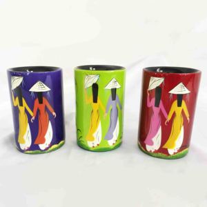 Unique style lacquered pen holder high end lacquer rulers stand for decorative desk organizer - Product Image 5