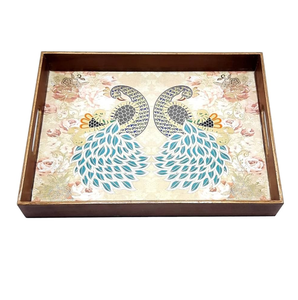 Bandeja con estampado de madera de mejor estilo, diseño personalizado, accesorio para servir alimentos y aperitivos, aspecto de diseñador al costo más bajo - Product Image 5