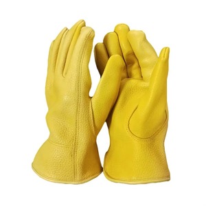 Gants de conduite en cuir de sécurité de vache à doigt complet de qualité supérieure conducteur anti-dérapant résistant à l'usure confortable - Product Image 1