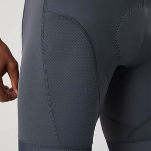 Cuissard de cyclisme ajusté pour homme, noir et blanc, séchage rapide, en Spandex et Nylon, longueur courte, vêtement de sport pour adulte - Product Image 4