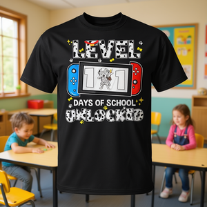 Camiseta 101 Días de Escuela, 100 Días, Control de Juego Desbloqueado, Producto Promocional - Product Image 3