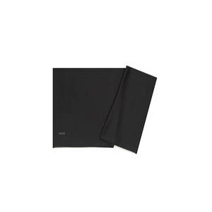 Black Cotton Modal Square Scarf with Custom Bow Design - Product Image 1